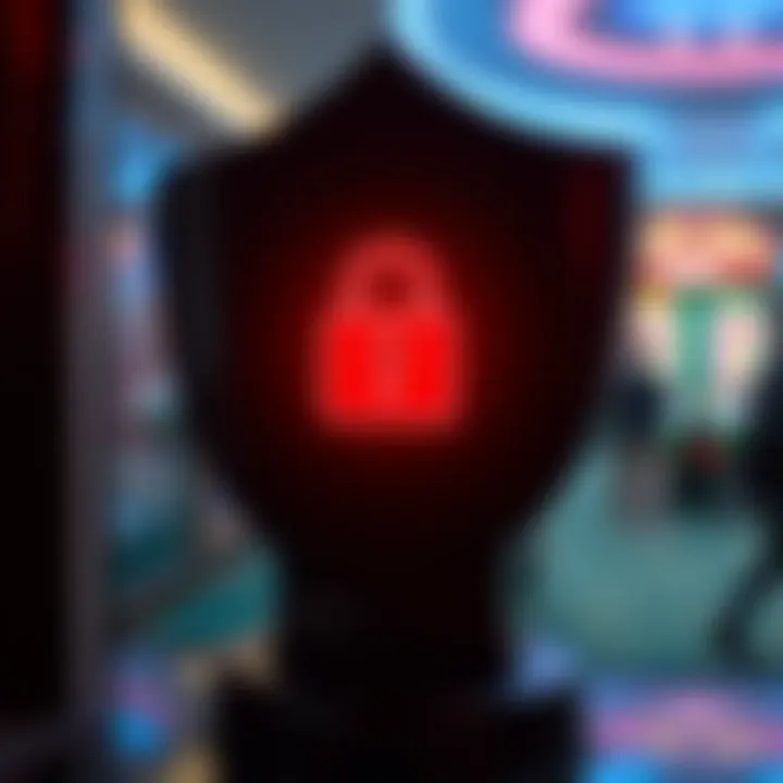 Secure access symbol indicating safety measures