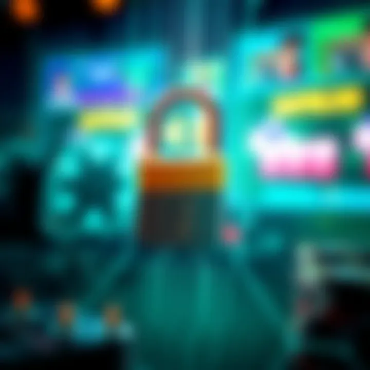 A digital lock symbolizing account protection