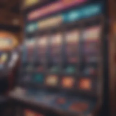 A vibrant slot machine in a bustling Ocean City casino