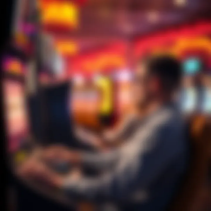 A gamer enjoying online slots with a bonus