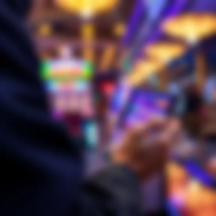 User Experience with Pennsylvania Lottery Apps User navigating a Pennsylvania lottery app on a smartphone