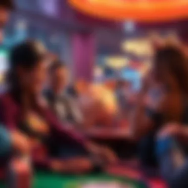 An engaging scene of players enjoying Piggy Bankin online