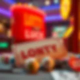 Conceptual illustration of luck and chance associated with lotteries.