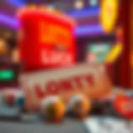 Conceptual illustration of luck and chance associated with lotteries.