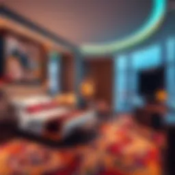 Luxurious guest room showcasing modern design and amenities