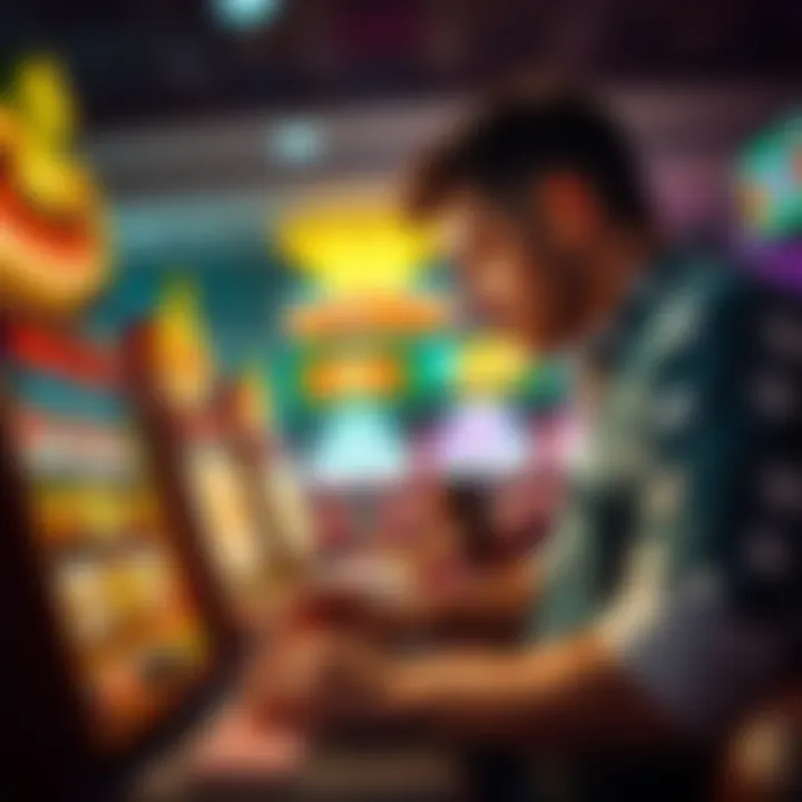 Strategic gameplay featuring a player analyzing slots