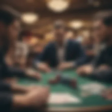 Strategic Gameplay in Card Games An engaging scene of a player strategizing while playing a card game