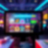 A vibrant digital interface showcasing various sweepstakes options