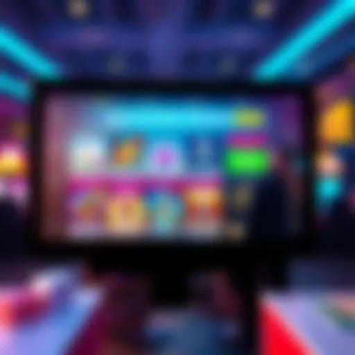 A vibrant digital interface showcasing various sweepstakes options