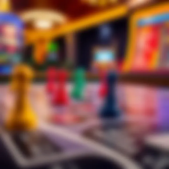 A strategy board with game pieces representing different sweepstakes tactics