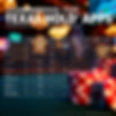 Comparison chart of popular Texas Hold'em apps