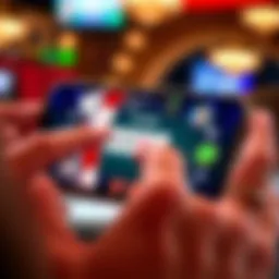 Texas Hold'em gameplay interface on a mobile device