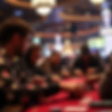 Players engaged in a high-stakes poker game at the WSOP