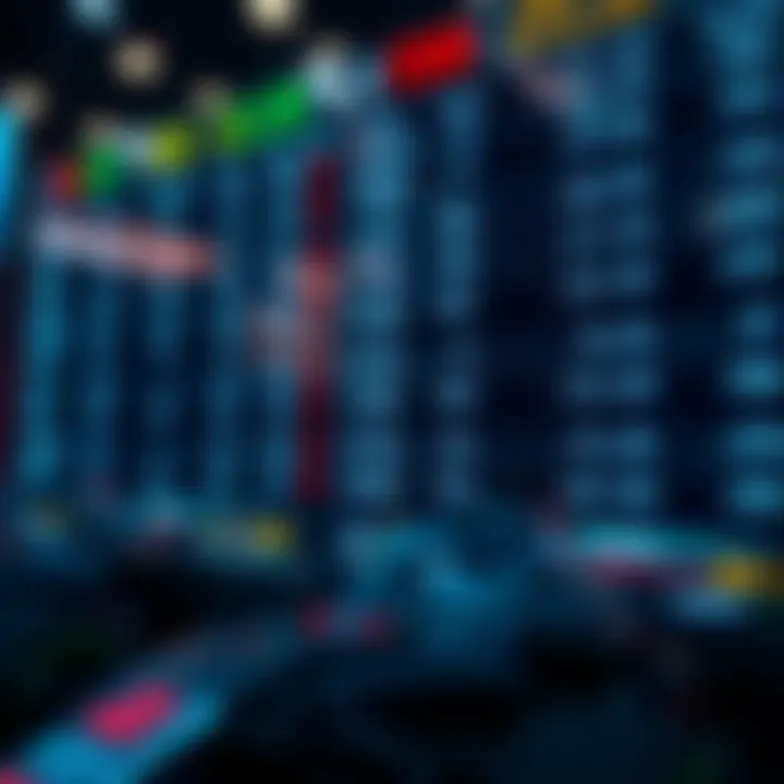 A close-up view of betting odds displayed on a digital platform for F1 races.