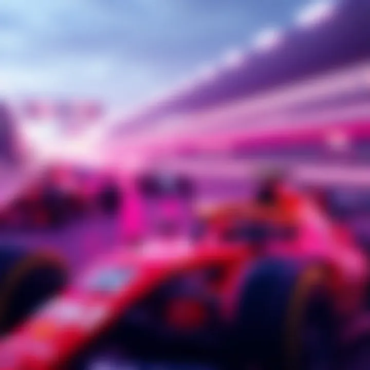 A vibrant Formula One race scene showcasing the adrenaline of motorsport betting.
