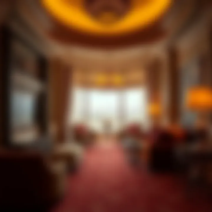 Interior design of a luxurious suite at the Encore showcasing elegance and comfort