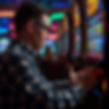 A player engaged with a wild slot machine in an immersive gaming environment.