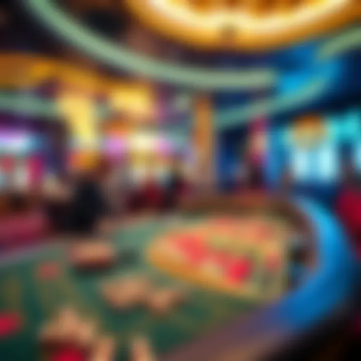 A vibrant casino scene capturing the excitement of a craps game