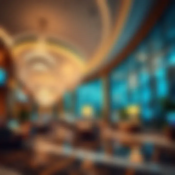 Interior lobby showcasing elegant design and decor