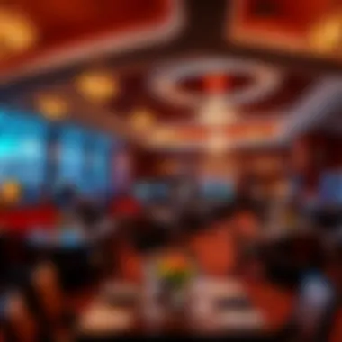 Elegant dining area with diverse culinary offerings