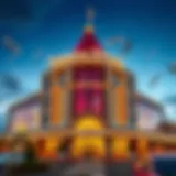 Exterior view of Turning Stone Casino showcasing architectural design