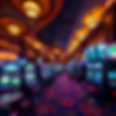 Luxurious gaming floor filled with various slot machines and tables