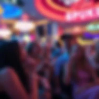 Group enjoying entertainment at a Las Vegas hotel