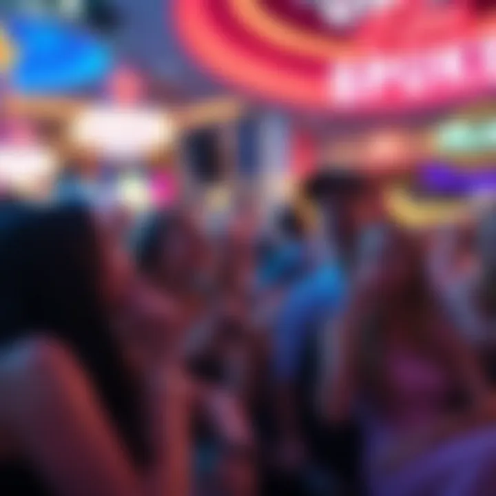 Group enjoying entertainment at a Las Vegas hotel
