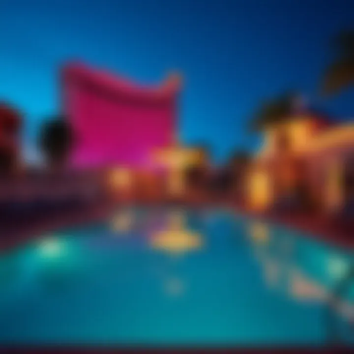 Relaxing pool area at a Las Vegas hotel