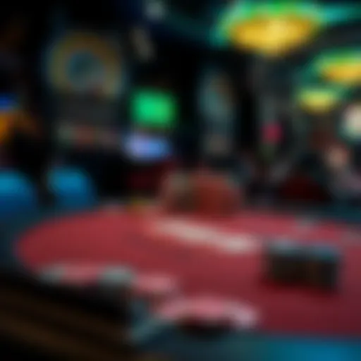 Texas Hold'em poker table setup