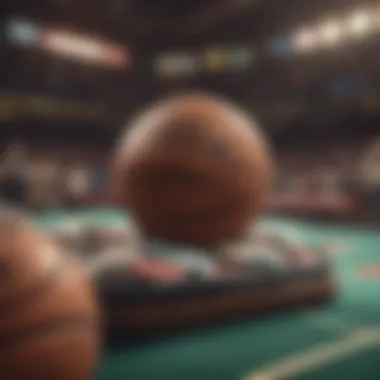 Diverse NBA Betting Options An illustration showcasing different types of NBA bets